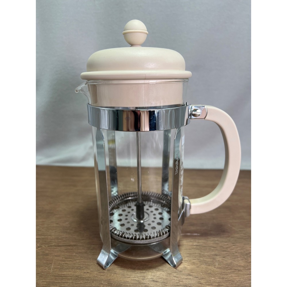 Bodum CAFFETTIERA French Press‎ Coffee Maker Cream Beige Glass 34oz/1 liter